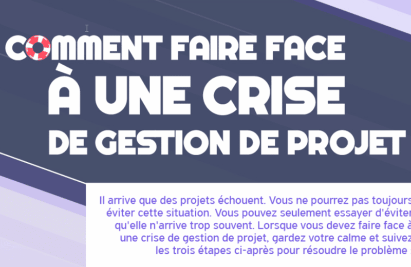 Infographie : Comment faire face à une crise de gestion de projet