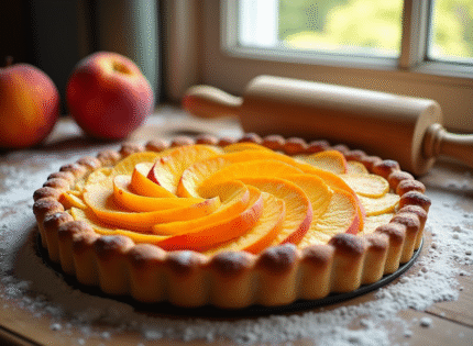 Tarte aux pêches toute simple : astuces pour une croûte croustillante
