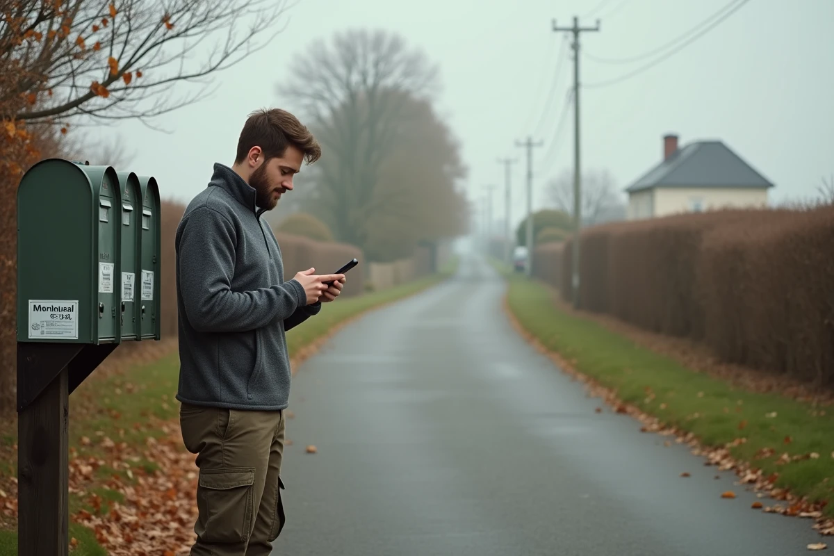 Jeune homme utilisant son smartphone près d