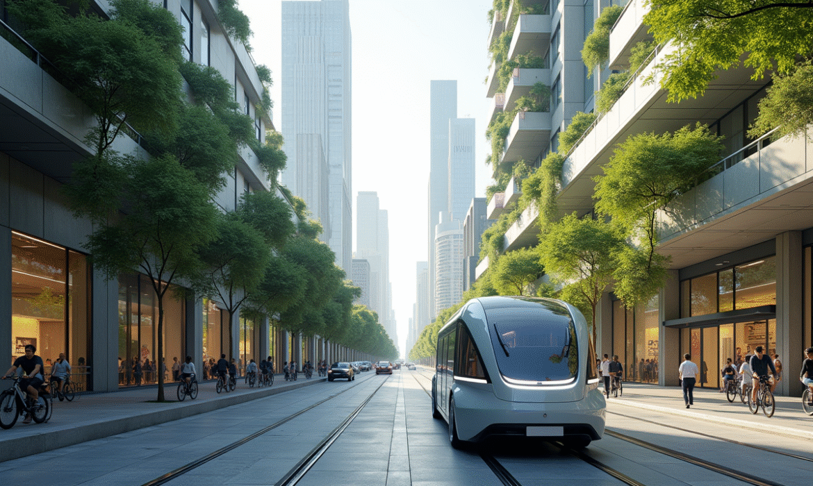 Transports dans la ville du futur en 2050 : comment se déplacer efficacement ?